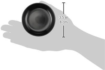 Happy Sales HS305AB10 Melamine Sauce Dishes (Set of 10), Black...