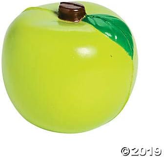 Green Apple Shaped Stress Toys - 12 Pieces - Educational and Learning Activities for Kids...