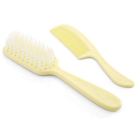 Infant/Baby Plastic Hair Brush and Comb Set, Soft nylon bristles are gentle on scalp...