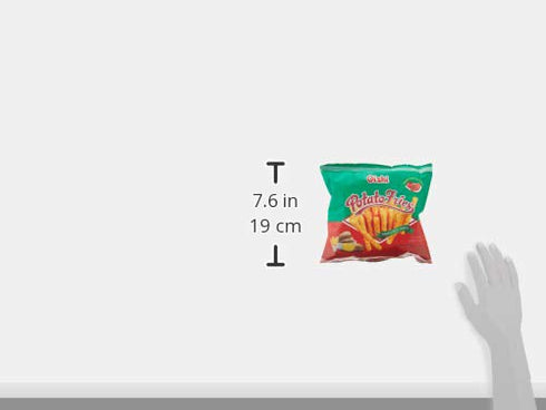 Oishi Baked Potato Fries 1.76oz, 4 Pack (Tomato Ketchup)...