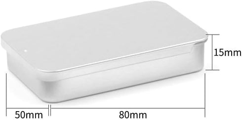 2Pcs Dental Floss Portable Case, Metal Rectangular Sliding Floss boxes Small Tins with Lids for Travel, Portable Travel Floss Box, Convenient Dent...