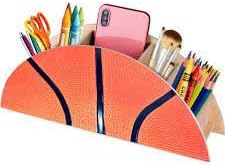 Wood Basketball Pencil Holder Basketball Ball Kids Desk Organization - Kids Pen Holder, Pencil Holder for Kids Desk, Kids Table Organizer, Pencil ...