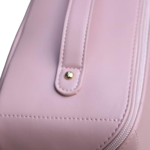 Large Capacity Beauty Bag, Travel Design, Waterproof Fabric Cosmetic bag, Open Flat Beauty Bag, Durable Fixed Divider and Double-Stitched Handle (...