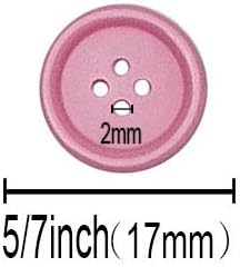 Libiline 100pcs Resin Button Solid Color 4Holes Craft Clothe Sewing Card Making Sweater Shirt (Multi-Color, 11/16"(17mm))...