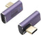 RIIEYOCA 8K 90 Degree USB C 4.0 Male to Female Adapter, 240W 40Gbps Transmission Speed 8K 60HZ, LED Lights Designed for Tablets, Laptops, Phones, ...