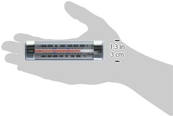 Escali AHF2 Shatter Proof Glass Refrigerator Freezer Thermometer with Suction Cups, Safe Temperature Indications, Fridge and Freezer Temperature Z...