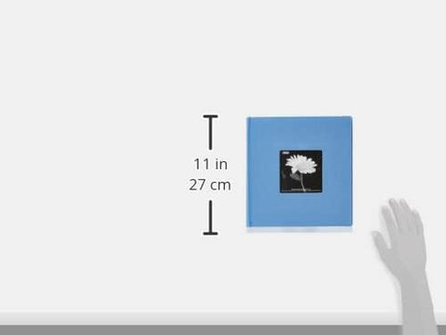 Fabric Frame Cover Photo Album 200 Pockets Hold 4x6 Photos, Sky Blue...