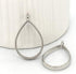 MIAO JIN 60 Pcs Teardrop Bezel Pendant Blanks Oval Blank Frame Pendant for Jewelry Making (Golden, Silver, Bronze)...