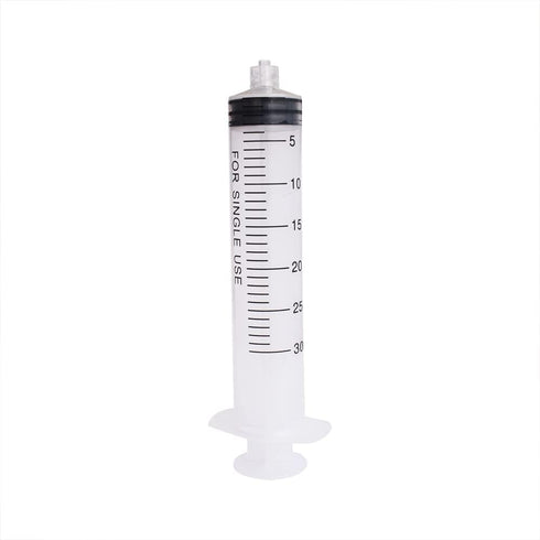 6 pcs 30 ML/CC Plastic Syringe Disposable Individual Sealed Wrap Without Needle with Measurement for Scientific Feeding Pets Labs Watering Dispens...