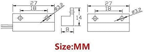 2X Magnetic Reed Switch Normally Open Closed NC NO Door Alarm Window Security/Magnetic Door Switch/Magnetic Contact Switch/Reed Switch,to DC 5V 12...