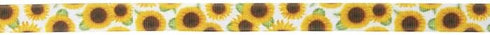 Sunflower Grosgrain Ribbon - 5/8" Inches Craft DIY Projects All Purpose 15'...