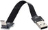Cablecc Up Angled USB 2.0 Type-A Male to Micro USB 5Pin Male Data Flat Slim FPC Cable for FPV & Disk & Phone 200cm...