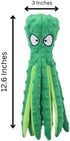 Dog Squeaky Toys Octopus - No Stuffing Crinkle Plush Dog Toys for Puppy Teething, Durable Interactive Chew Toys for Small, Medium and Large Dogs, ...
