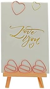 Heart Paper Clips Rose Gold Paper Clips Cute (100 Pcs, Rose Gold)...