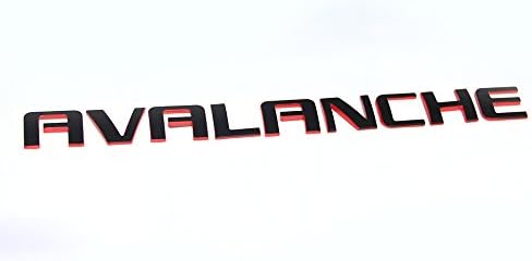 Yoaoo 1x OEM Avalanche Nameplate Redline Letter Emblem 3D Badge Compatible with Avalanche Original Red Line...