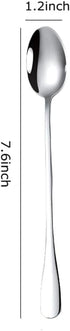 Long Handle Spoons,7.6-inch Ice Tea Spoon, Coffee Stirrers,Ice Cream Spoon, AXIAOLU Premium Stainless Steel Coffee Spoons, Cocktail Stirring Spoon...