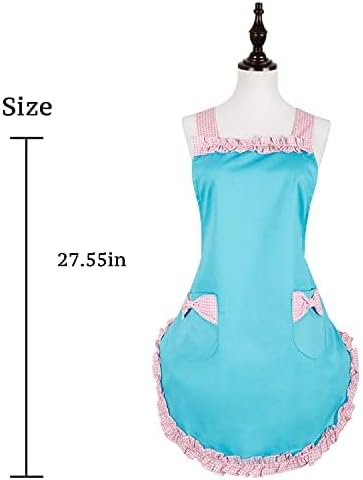 RosieLily Retro Aprons for Women with Pockets Vintage Apron Kitchen Apron for Cooking Baking Cute...