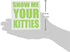 3dRose CST_163933_3 Show Me Your Kitties, Lime Green Ceramic Tile Coasters, Set of 4...