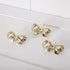 UniDes Pack of 2 Gold Brass Knobs for Dresser,Drawers and Cabinet, Decorative Bow Knobs and Pulls for Kids,Children,Girls Bedroom,2 PC...