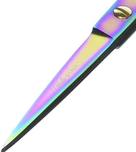 TULA 6 inch Straight Sharp Point Scissors, Rainbow...