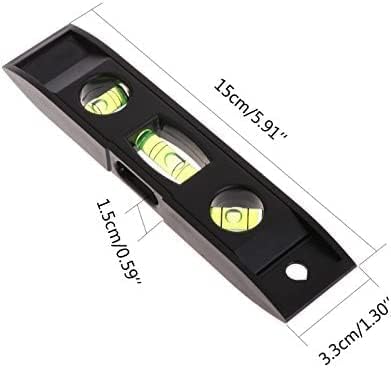 2 Pcs Magnetic Torpedo Level, Spirit Level 3 Bubble Level Torpedo Magnetic Level Bubble Measuring Tool (6 inch)...