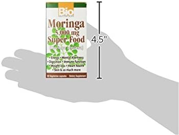 Bio Nutrition Moringa Oleifera Superfood Supplement 5000mg 90 Vegetarian Capsules | Nutrient Dense | High in Antioxidants | Promotes Strong Digest...