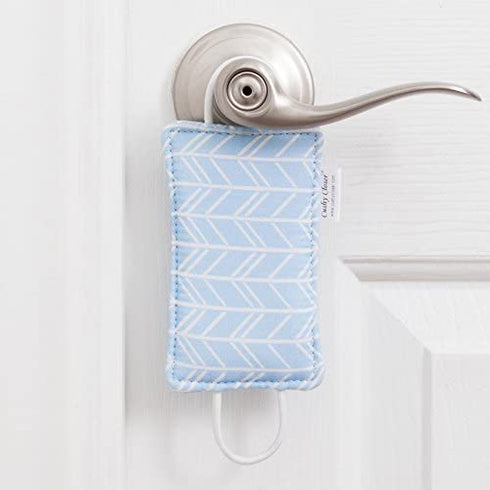 The Original Cushy Closer Door Cushion | No More Noisy Doors! | Door Latch Cover- Baby Safety for Quiet Doors (Birch - Blue)...