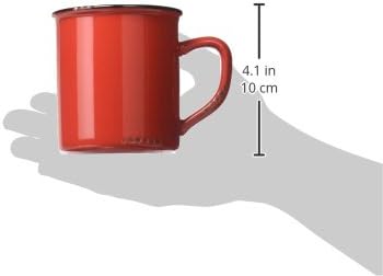 Abbott Collection Enamel Look Stoneware Mug, Red -...