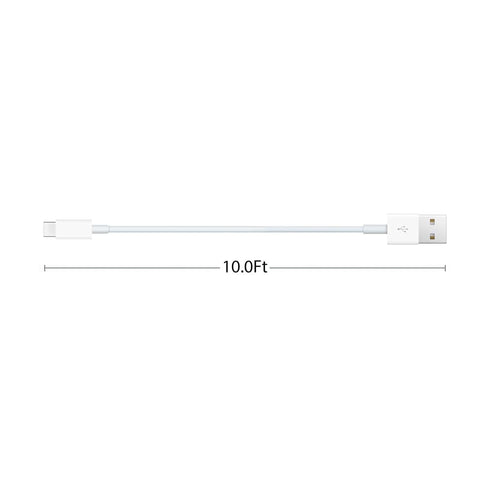 2 Pack 10ft USB A to USB C Cable for Airpods Pro 2nd, iPhone 15 15 Pro Max 15 Plus Car Carplay Data Cable, iPad USB C Cable 5th 10th Mini 6th Gen,...