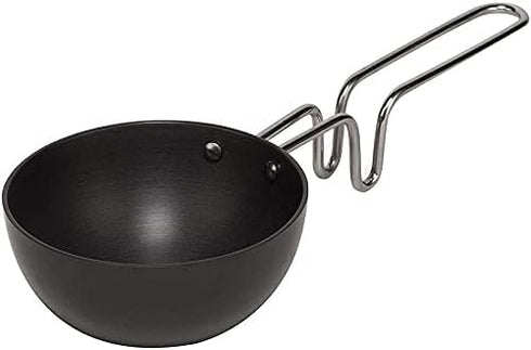 Satre Online and Marketing Hard Anodized Non Stick Aluminium Tadka Pan, Mini Fry Pan,Size No-6- Black...