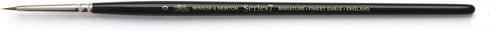 Winsor & Newton Series 7 Kolinsky Sable Miniature Watercolor Brush - Short Handle Round #0, Black...