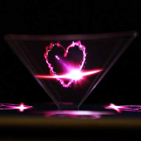 Arinda 3D Hologram Pyramid Display Projector Video Stand Portable for Smart Mobile Phone...