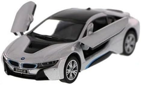 Kinsmart New 1:36 Display - Silver Color BMW I8 Diecast Model Car...