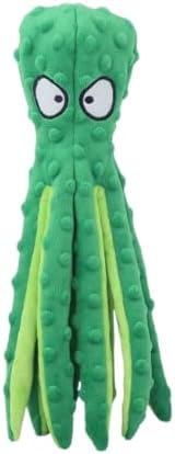 Dog Squeaky Toys Octopus - No Stuffing Crinkle Plush Dog Toys for Puppy Teething, Durable Interactive Chew Toys for Small, Medium and Large Dogs, ...