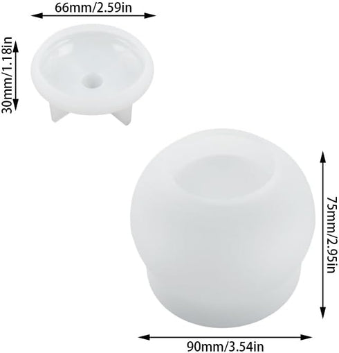 Jars Resin Molds, Jar Silicone Molds with Lid for DIY Jewelry Storage Box, Candy Container, Home Decoration Crafts...