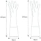 1 Pair Pink Flower Rubber Gloves Non-slip Waterproof Warmer Winter Household Dishwashing Long Cuff Latex Glove With Fleece Lining Flower Style Ran...