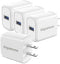?18W USB Charger 4-Pack??QC 3.0? Gigastone 18W USB Charger Type-A Wall Charger, Qualcomm Certified QC3.0, Compatible with iPhone iPad, Galaxy, LG,...