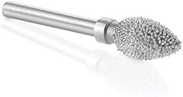 Kutzall Original Flame Rotary Burr, 1?8" Shaft, Coarse - Woodworking Attachment for Dremel, Foredom, DeWalt, Milwaukee. Abrasive Tungsten Carbide,...