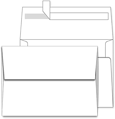 5x7 envelopes for invitaions 50 Pack A7 White Envelopes Quick Self Seal,for 5x7 Cards Perfect for Weddings, Invitations, Photos, Graduation, Baby ...
