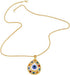 COLORFUL BLING 14K Gold Plated Evil Eye Hamsa Hand Pendant Necklace Set Crystal CZ for Women Men Protection Lucky Amulet Jewelry...