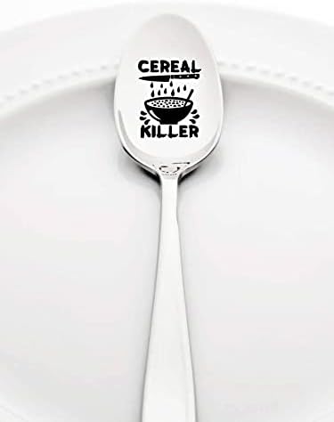 BIG EVENTS Cereal Killer Engraved Spoon Gift - Love gifts - Gift for her - Gift for him - christmas gift - funny gifts - cereal lover gift - food ...