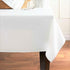 Pomp White 60" x 102" Inch Premium Polyester Tablecloth | Wrinkle + Stain Resistant Easy Care Fabric | Fits 6FT Rectangle Table...