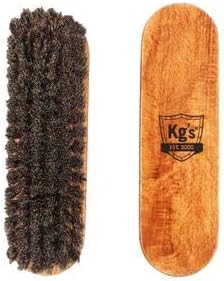Kg’s Shoe Shine Brush and Applicator Set – Horsehair Shine Brushes and Polish Applicators with Durable Wooden Handles, Great Addition to Any Shoe ...