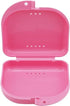 1Pc Pink Mouth Guard Case Orthodontic Retainer Box Denture Storage Container, Pink Attractive Design Easy to Clean and Store Convenient to Carry,O...