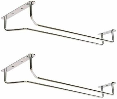 Great Credentials© Set of 2-10-Inch Long, Wine Glass Rack, Wire Hanging Rack, Wine Glass Hanging Rack, Wire Wine Glass Hanger Rack, Stemware Rack,...