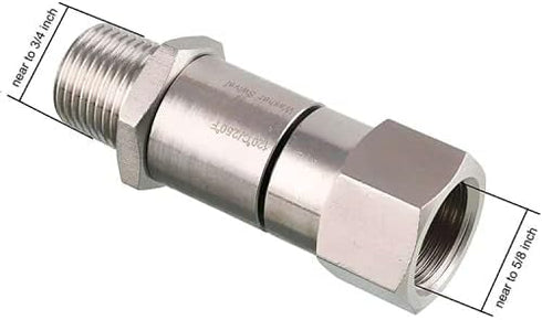 Tool Daily Pressure Washer Swivel, 3/8 Inch NPT-M Male Thread, 4000 PSI...