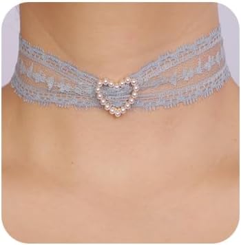 Vintage Lace Bowknot Choker Necklace Lace Pattern Collar Choker Gothic Lace Bow-knot Choker Dainty Lace Bow-knot Collar Choker Halloween Costume N...