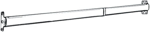 Graber Flat Lock-Seam Sash Rod (6 to 11-Inch Adjustable Width, White)...