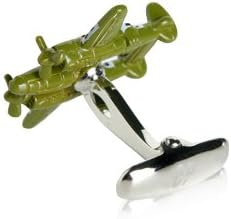 Cuff-Daddy War Plane Bomber Cufflinks with resentation Gift Box Perfect for Travel...