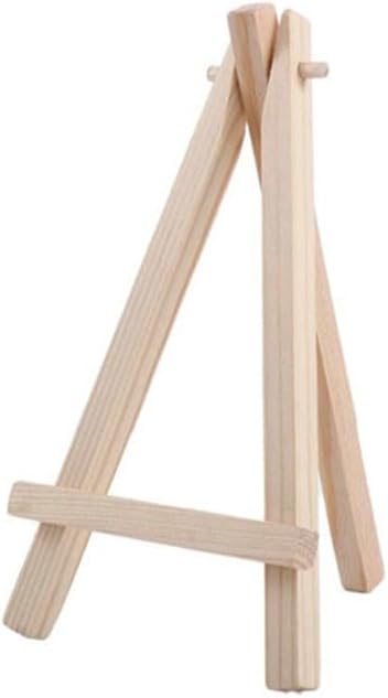 Mini Natural Wood Display Easel, Artist Painting Tripod Easel - Tabletop Holder Stand for Small Canvases, Crafts, Photos, Phone Holder...